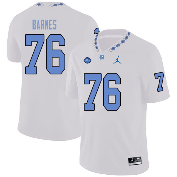 Jordan Brand Men #76 William Barnes North Carolina Tar Heels College Football Jerseys Sale-White